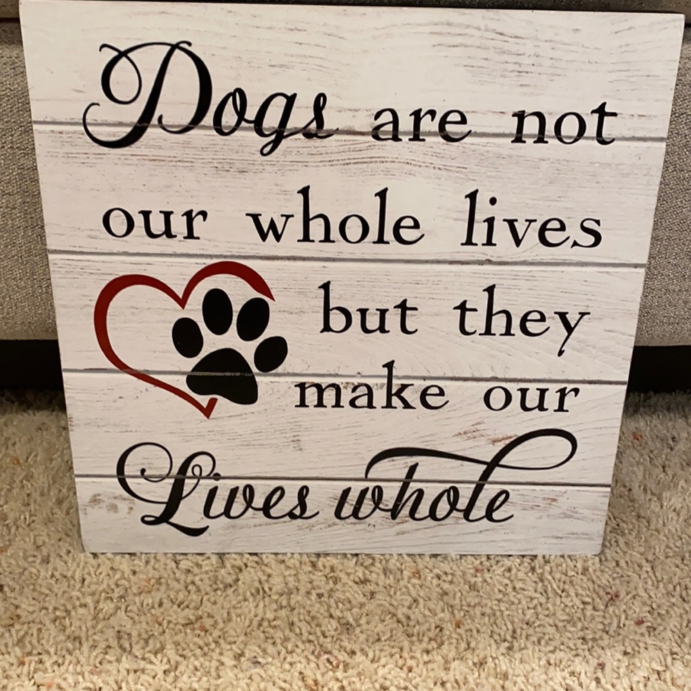 NWOT Handmade Wooden Dog wall hanging SALE